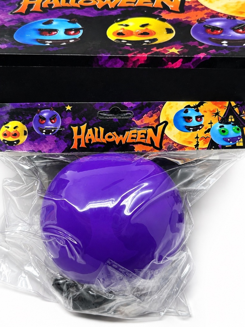 NEW Halloween DIY Smusher Face Squishy Squeeze Toy PURPLE